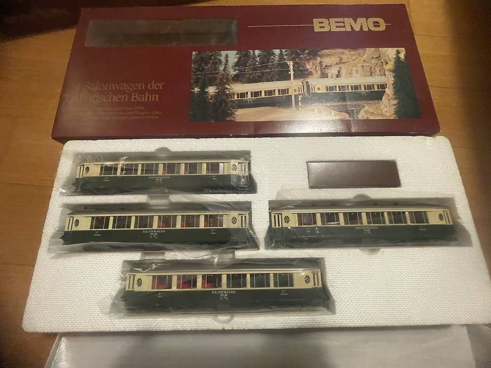 Bemo 7272134 H0m 4 Salonwagen der Rhaetischen Bahn OVP (Gebraucht) in ...