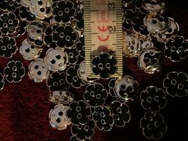 20 Blumen Knöpfe zweifarbig  Näh Knopf annähen aufnähen
