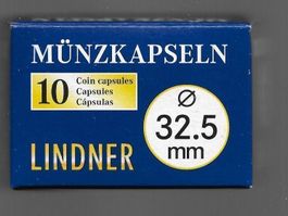Lindner 10er Pack Münzkapseln 32,5 mm - 10 DM, 200 Euro Gold