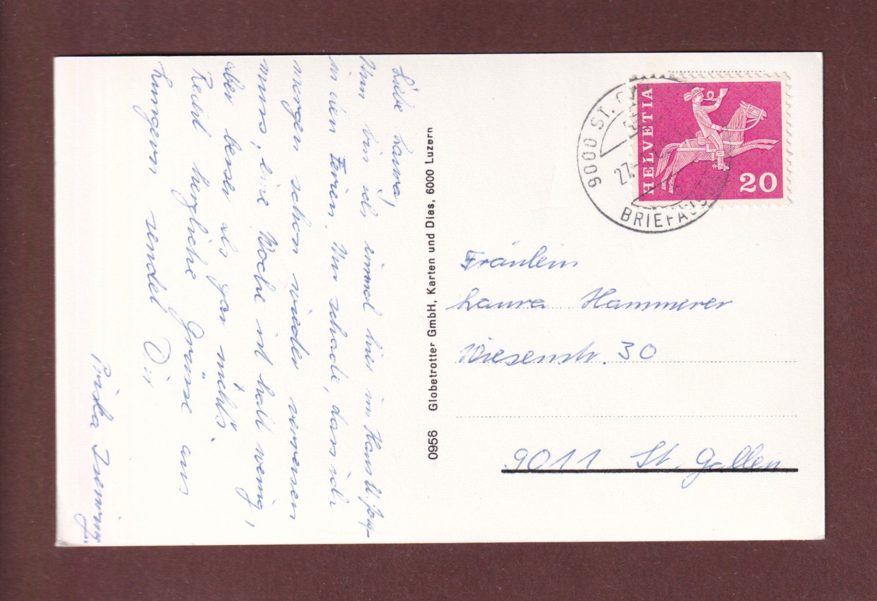 Cartoline postali: LUNGERN - 4 Bilder - 1969 – Usato da Pully venduto da nicecards-shop 1