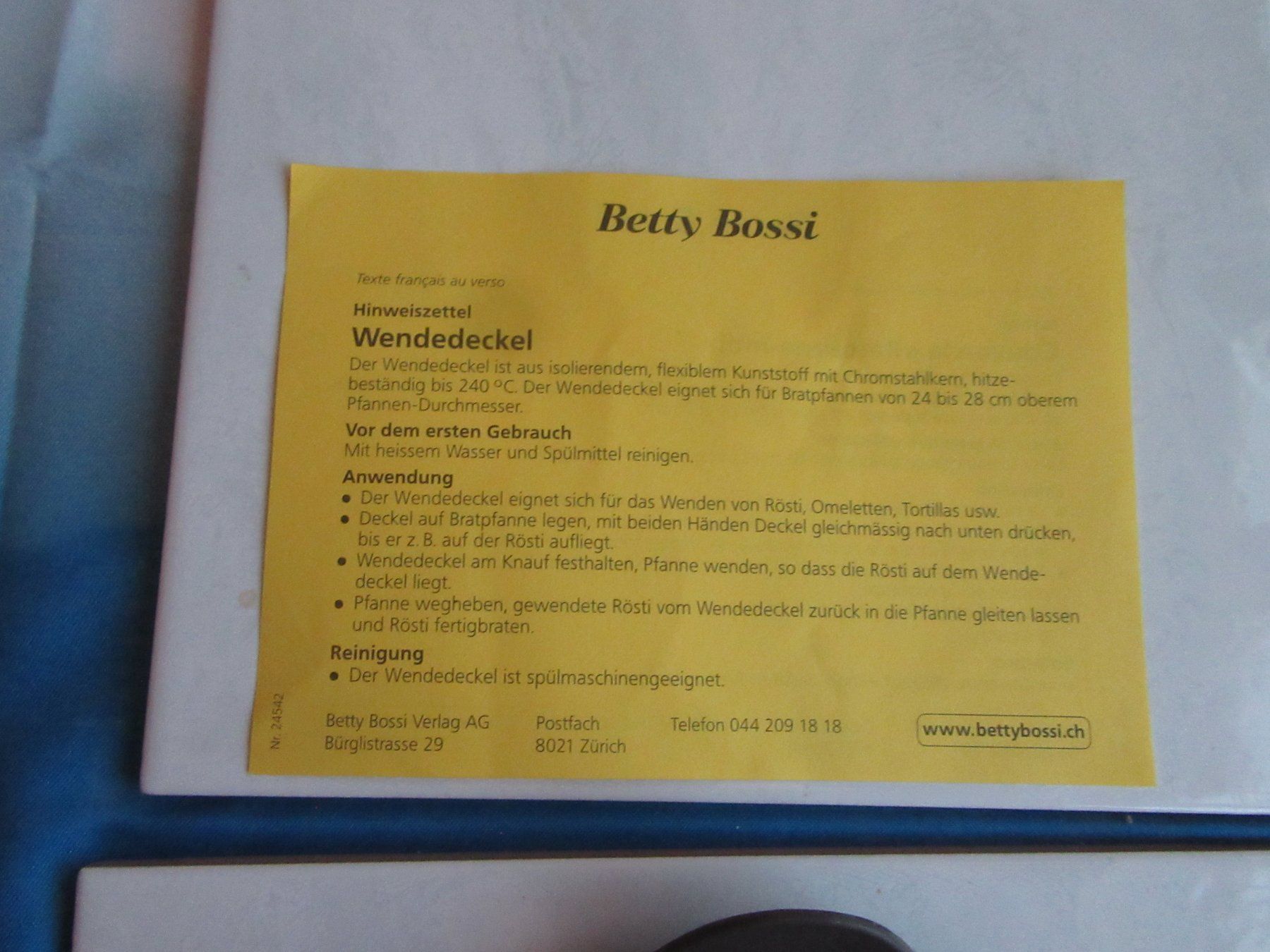 Betty Bossi Elettrodomestici da cucina: Wendedeckel von Betty Bossi – Nuovo e nell'imballaggio originale da Wattwil venduto da wampi 3