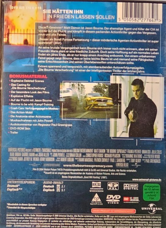 Tutti i DVDs: Die Bourne Verschwörung – Usato da Wahlen b. Laufen venduto da Cg10 1
