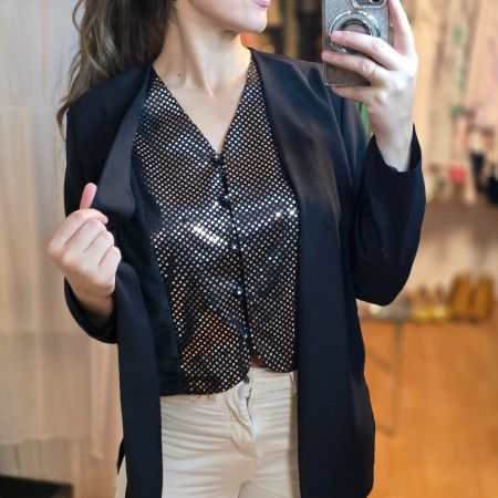 Elegante Jacke mit silbernem Einsatz – TONIGHT – Gr. 38/40