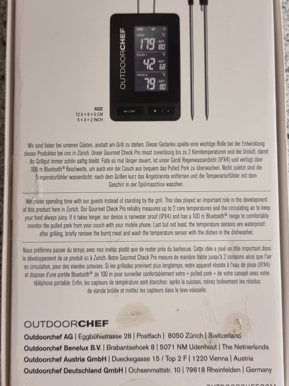 Outdoorchef Altro per la casa: Thermomètre Outdoorchef Gourmet Check Pro – Nuovo (secondo la descrizione) da Grandson venduto da Adrixx1422 4