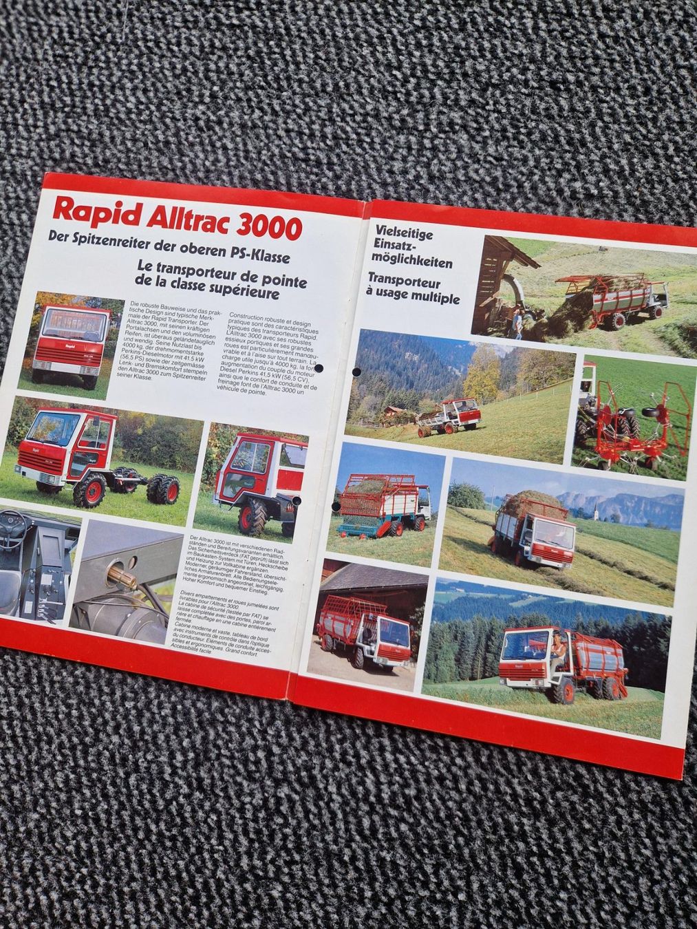Rapid Trattori: Original Prospekt Rapid Alltrac 2000 / 3000 Transporter – Usato da Dürnten venduto da Bachtel84 3