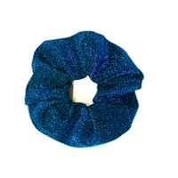 Handmade BIG SCRUNCHIE glamorous petrol metallic dark teal