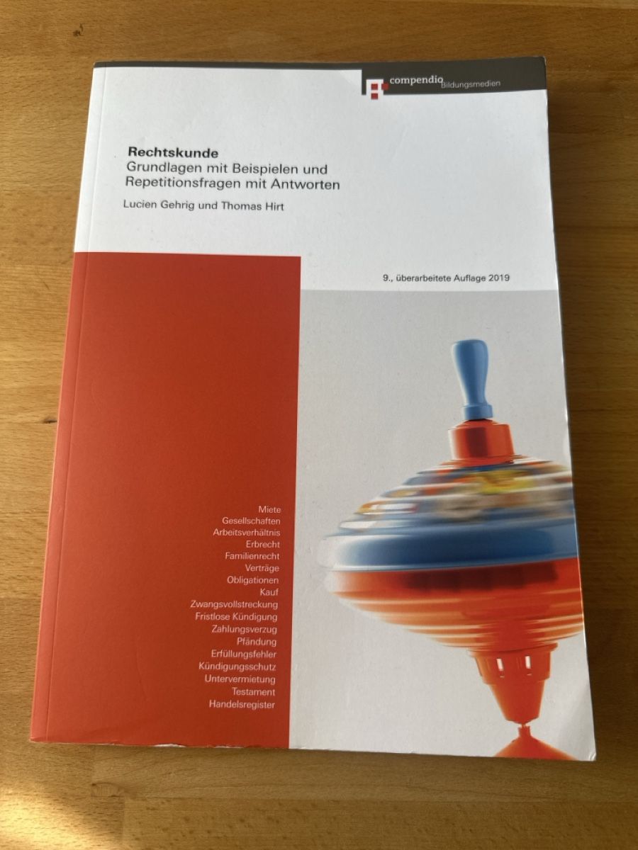 Libri: Rechtskunde - Gehrig/Hirt – Nuovo (secondo la descrizione) da Bern venduto da looas
