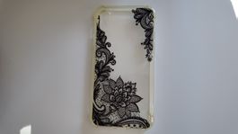 Coque d’iPhone transparente X/XS avec motifs noirs élégants
