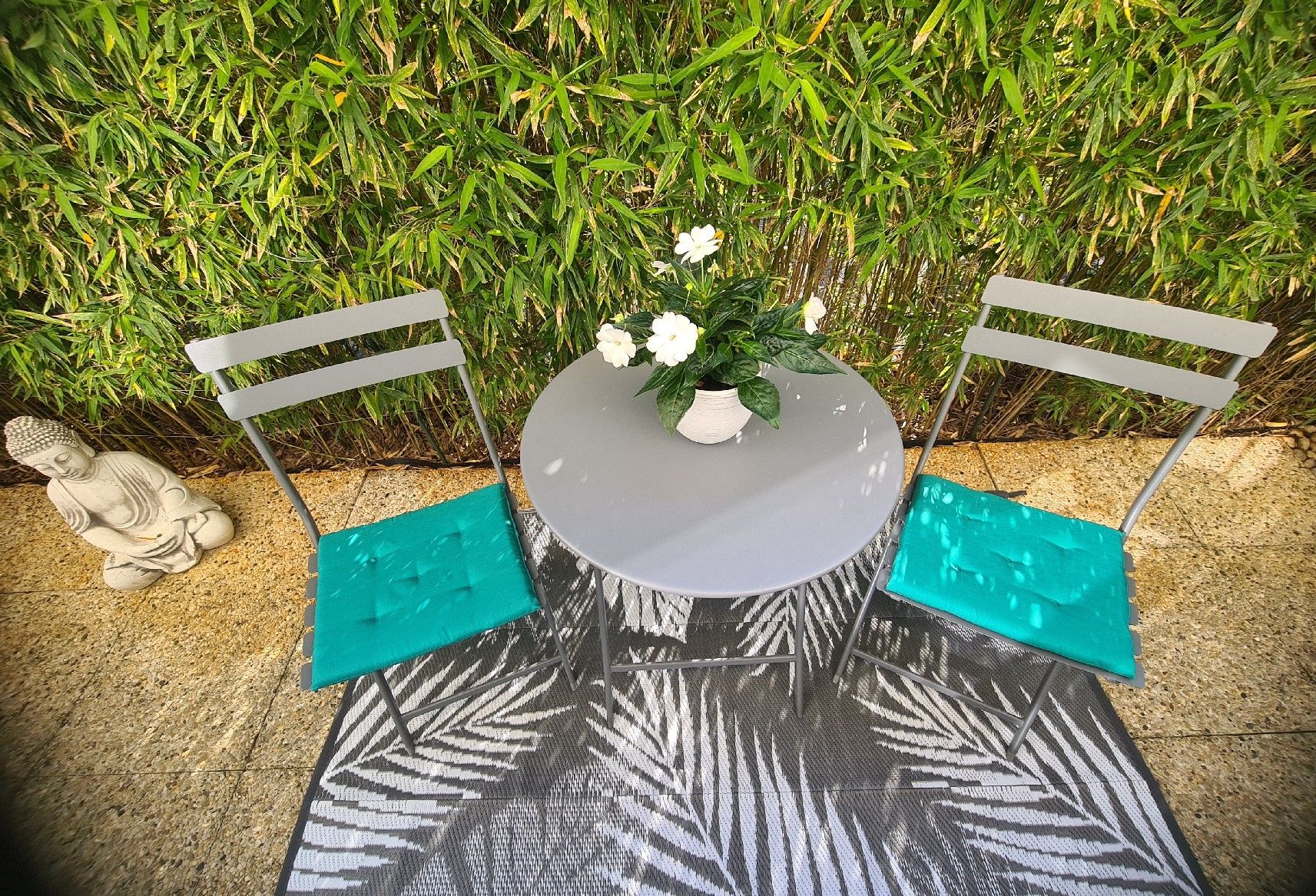 Set di tavolo e panche: (ENSEMBLE/QUALITÉ) "Hespéride" Table+2 chaises+2 coussins – Usato da Etoy venduto da MyStyleMyMode 1