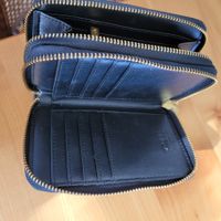 Portemonnaie schwarz Leder