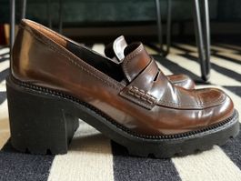 Braune Damen Loafers von Paul Green, Grösse 39