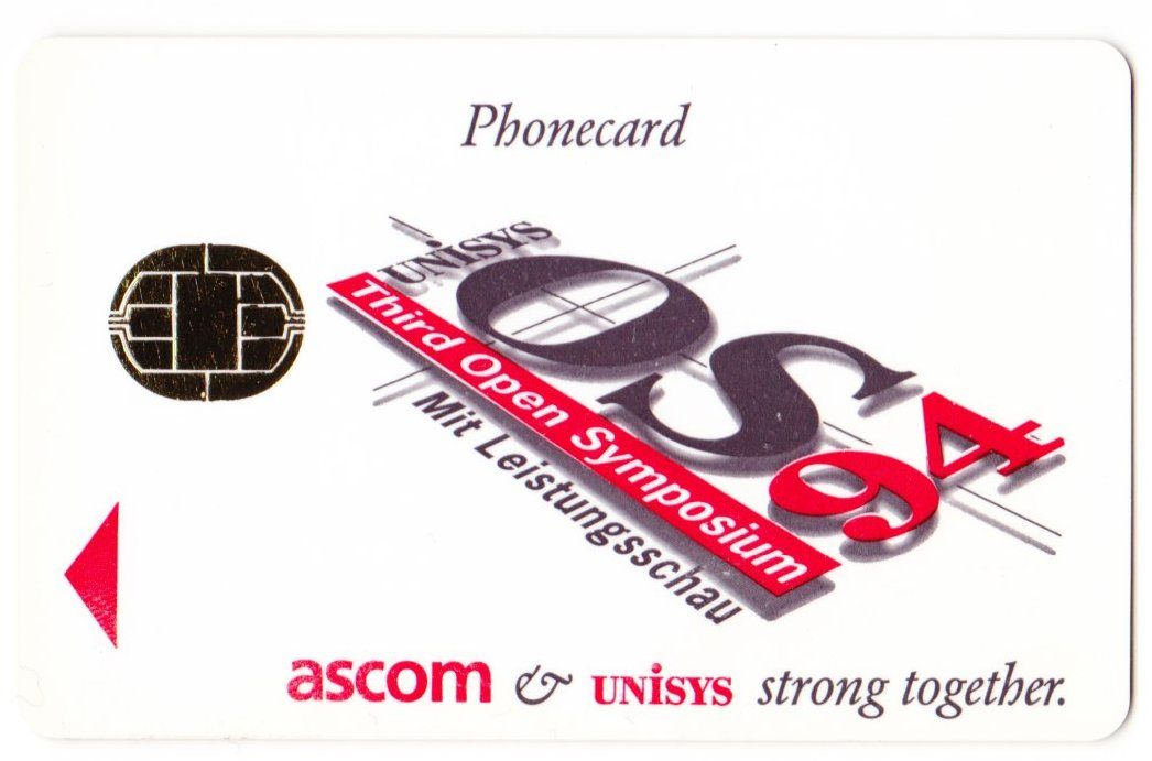 Schede telefoniche: Phonecard / Ascom Autelca / UNISYS Third Open Symposium '94 – Nuovo (secondo la descrizione) da Zürich venduto da ms993