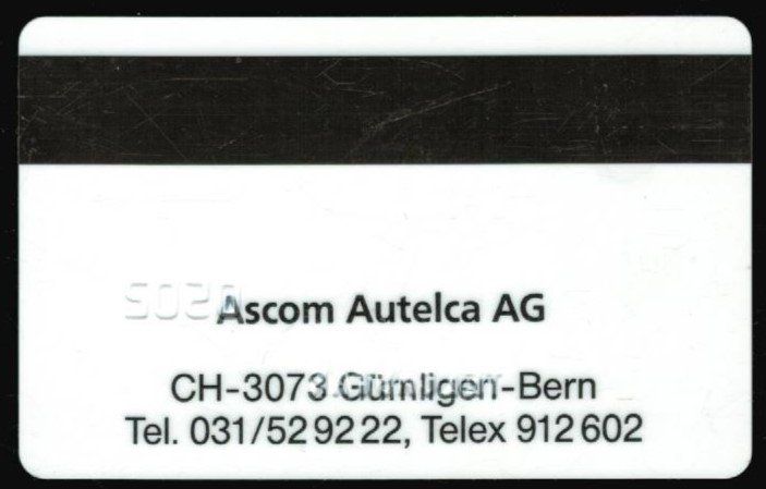 Schede telefoniche: Ascom Autelca Karte T-16 – Usato da Zürich venduto da Tolima194 1