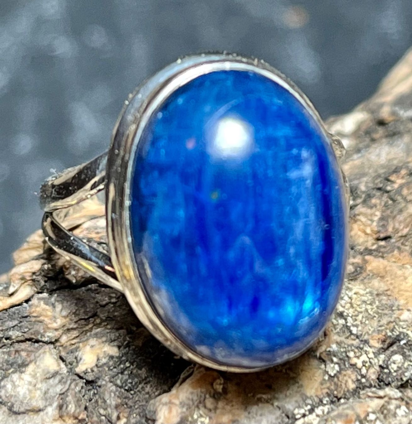 Anelli: Silber Ring mit XXL Kyanit – Nuovo (secondo la descrizione) da Diegten venduto da hamofi57