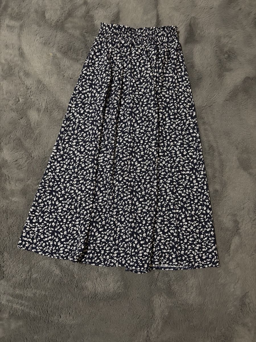 Röcke: Floral Maxi Skirt, Navy Blue, Size S – Neu (gemäss Beschreibung) aus Wichtrach von Re_Fit 1