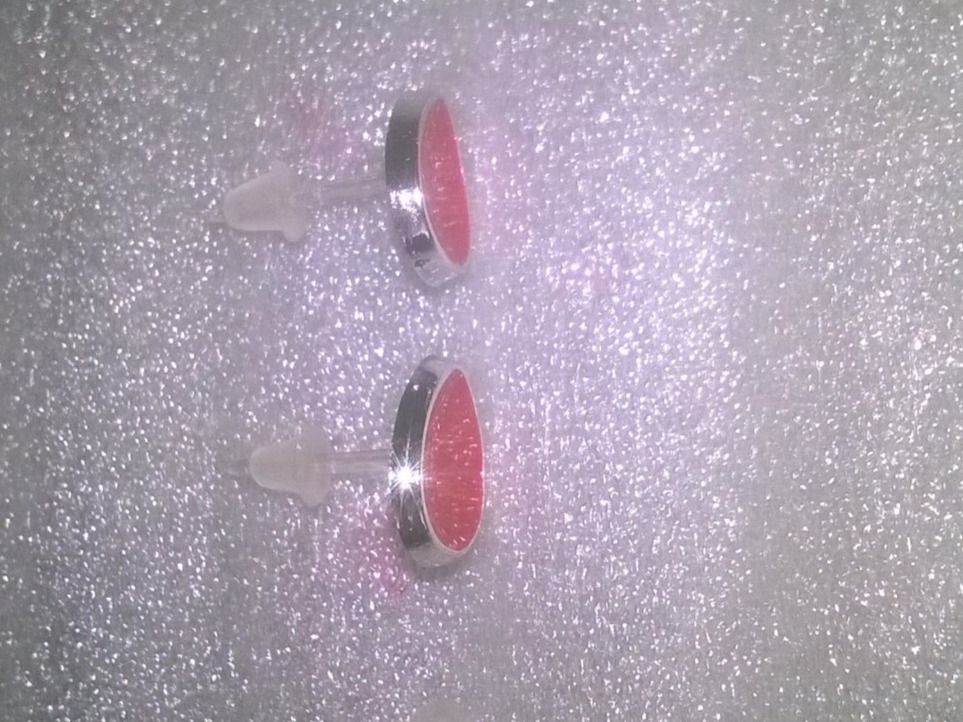 Orecchini pendenti & Orecchini a lobo: OHRRINGE MODESCHMUCK,,SILBER FARBE MIT ROT FARBE,,GLANZIG – Nuovo (secondo la descrizione) da Basel venduto da bijoutrie_4
