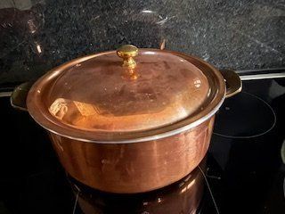 Padelle: Kupferpfanne mit Deckel, von Spring – Usato da Goldingen venduto da edi_qhx9