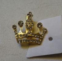 ***TOP*** Brosche, Krone mit Punktsteinen ***TOP***