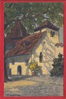 KYBURG BURGKAPELLE, LITHO VON E. BOLLMANN