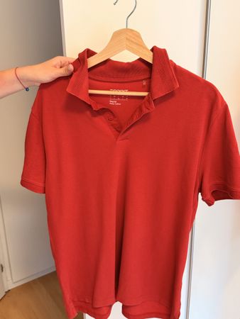 Esprit Polo Shirt Red Size L Regular Pima Cotton
