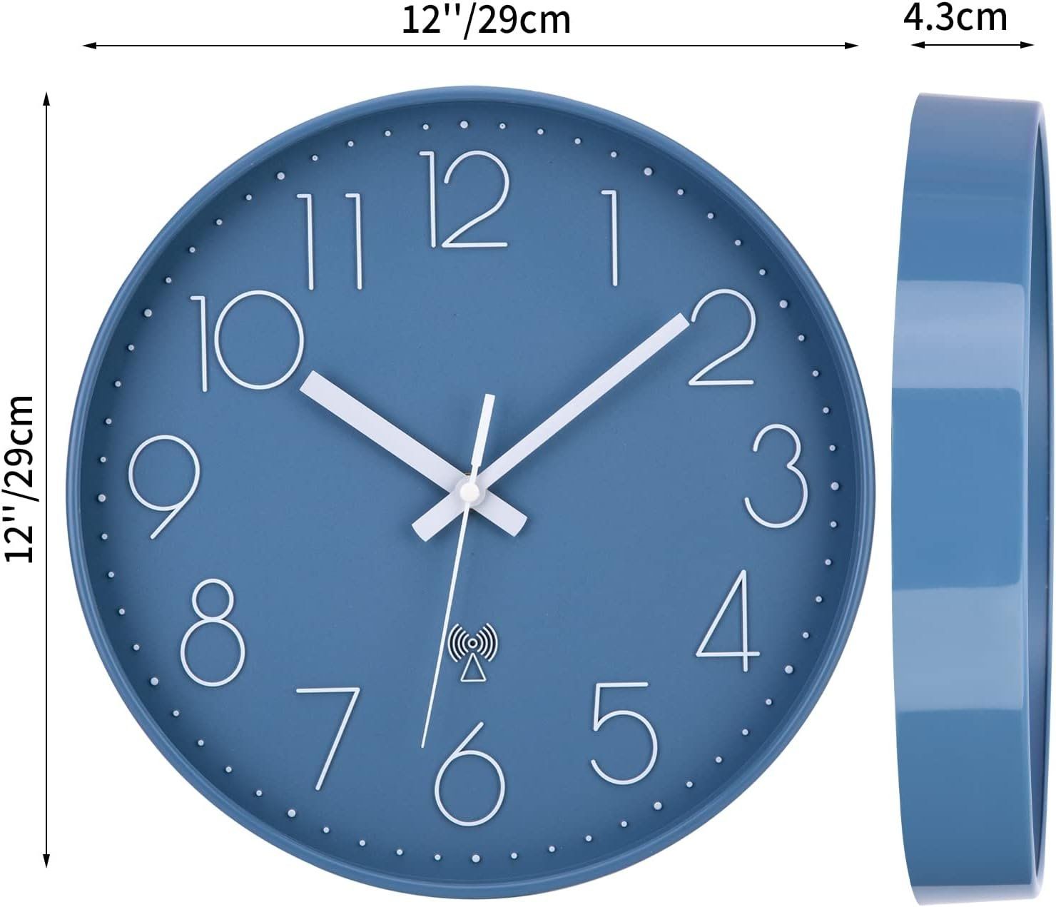 Orologi da terra & Orologi da parete: Funkuhr Wanduhr Ohne Tickgeräusche – Nuovo e nell'imballaggio originale da Nuglar venduto da SaleRitter 3