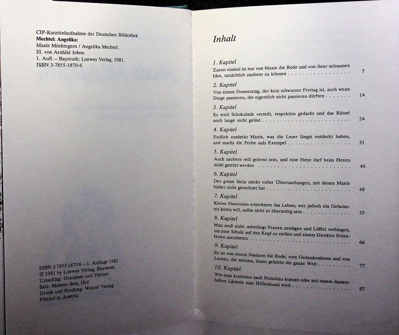 Libri: A. Mechtel Maxie Möchtegern Kinderroman – Usato da Reitnau venduto da Zaomir 2