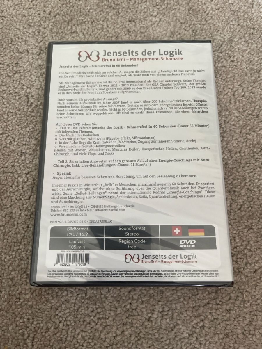 Alle DVDs: DVD Bruno Erni Jenseits der Logik – Neu und originalverpackt aus Unterkulm von AnoliOccasion 1