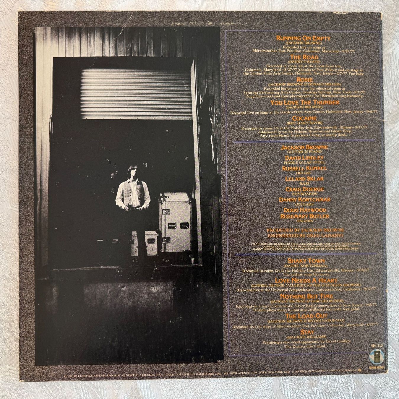 Dischi in vinile: JACKSON BROWNE - RUNNING ON EMPTY – Usato da Zürich venduto da fehlton 1