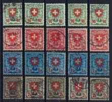 1924/40 Serie Wappenmuster gute und saubere Werte gest.