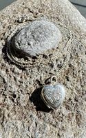 Halskette mit Vintage Herz-Medaillon, Silber 925