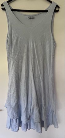 Robe d’été en coton bleu ciel T 38