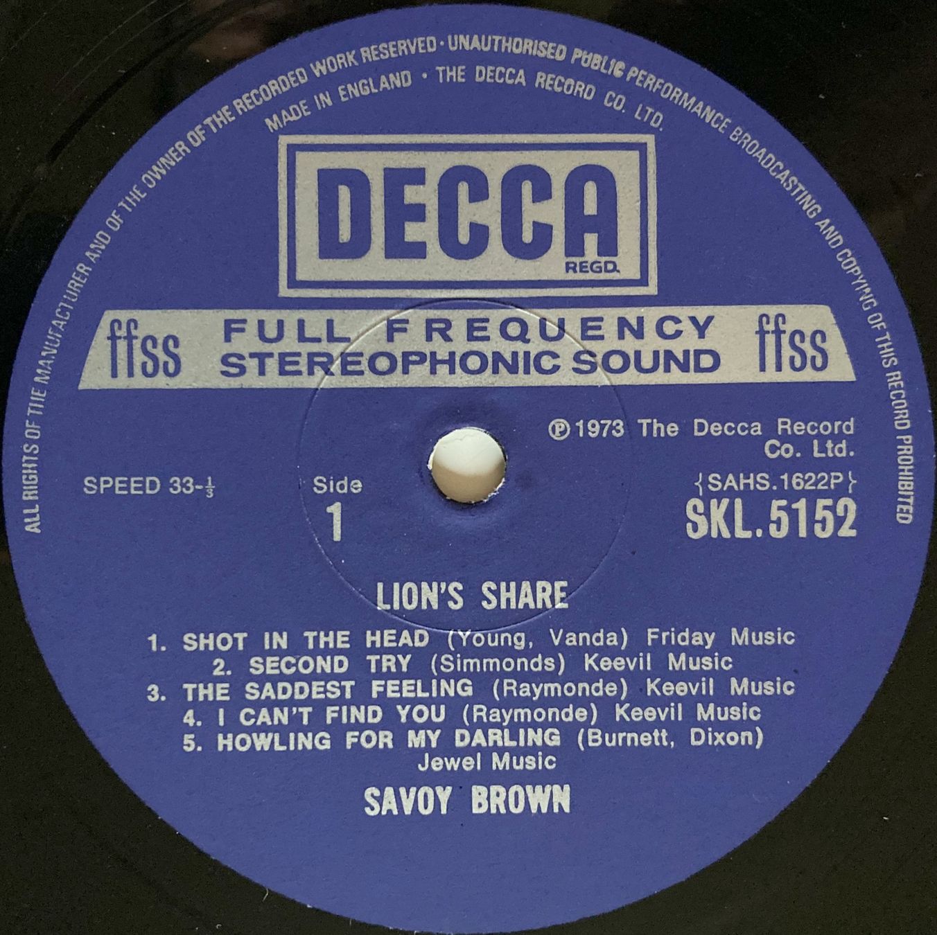Dischi in vinile: SAVOY BROWN - LION'S SHARE – Usato da Bottens venduto da hotter-than-hell 3