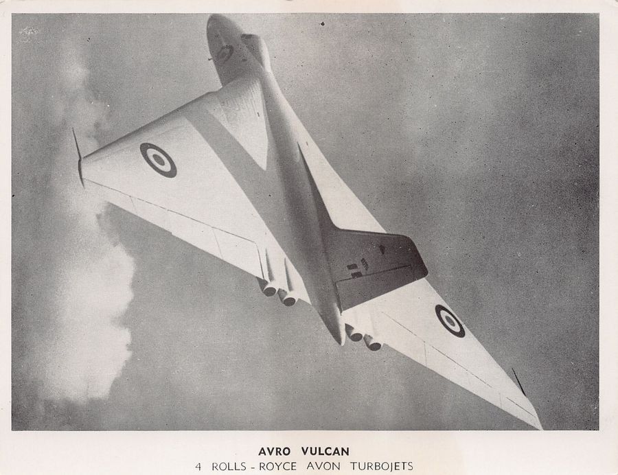 Cartoline postali: Avro Vulcan - 4 Rolls Royce Avon Turbojets – Usato da Frauenfeld venduto da POML
