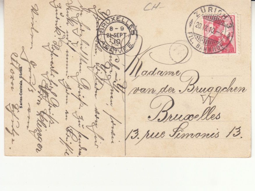 Ansichtskarten: Zürich 1910 – Gebraucht aus Bürglen TG von StampGraf 1