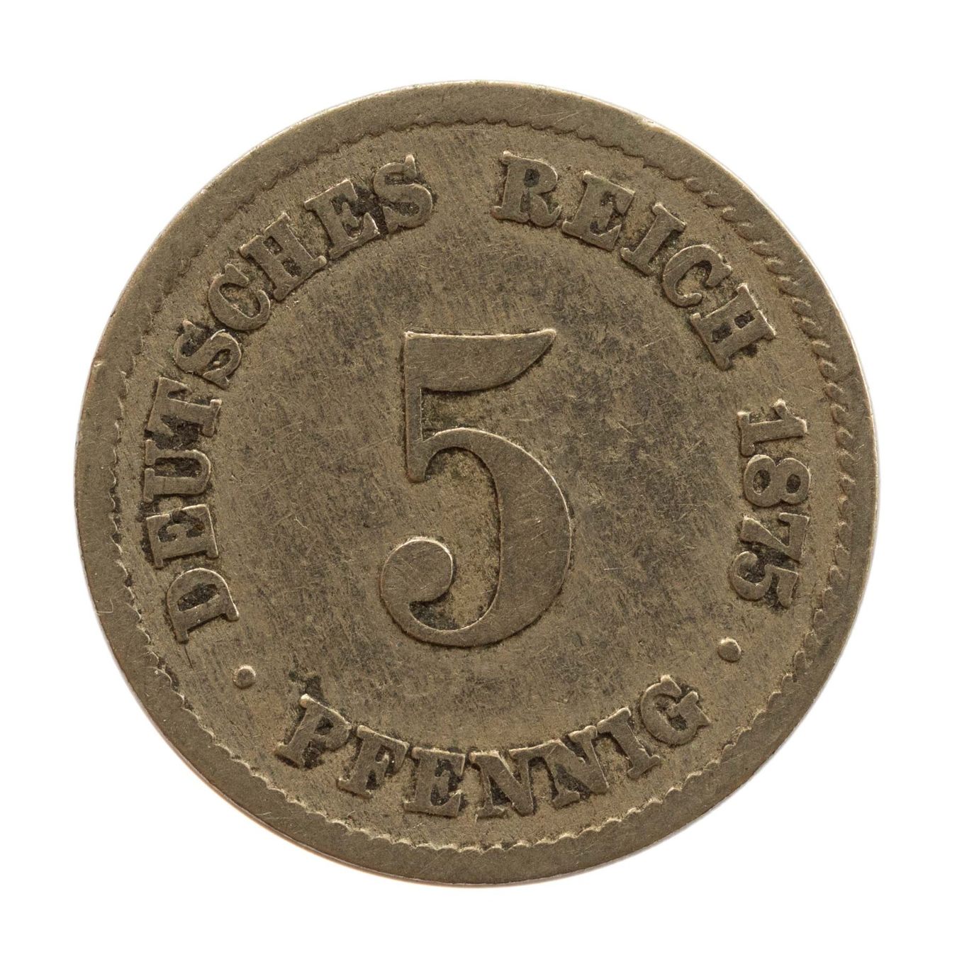 Tutti le monete: Deutschland Kaiserreich 5 Pfennig 1875 C – Usato da Rotkreuz venduto da num_6343