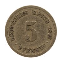 Deutschland Kaiserreich 5 Pfennig 1875 C