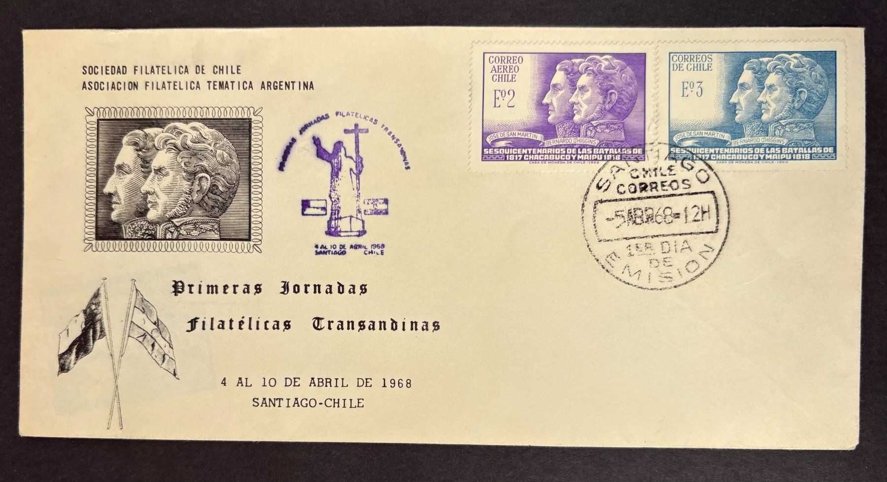 Alle Briefmarken: CHILE 1968 – Gebraucht aus Ostermundigen von Wyatt-Earp