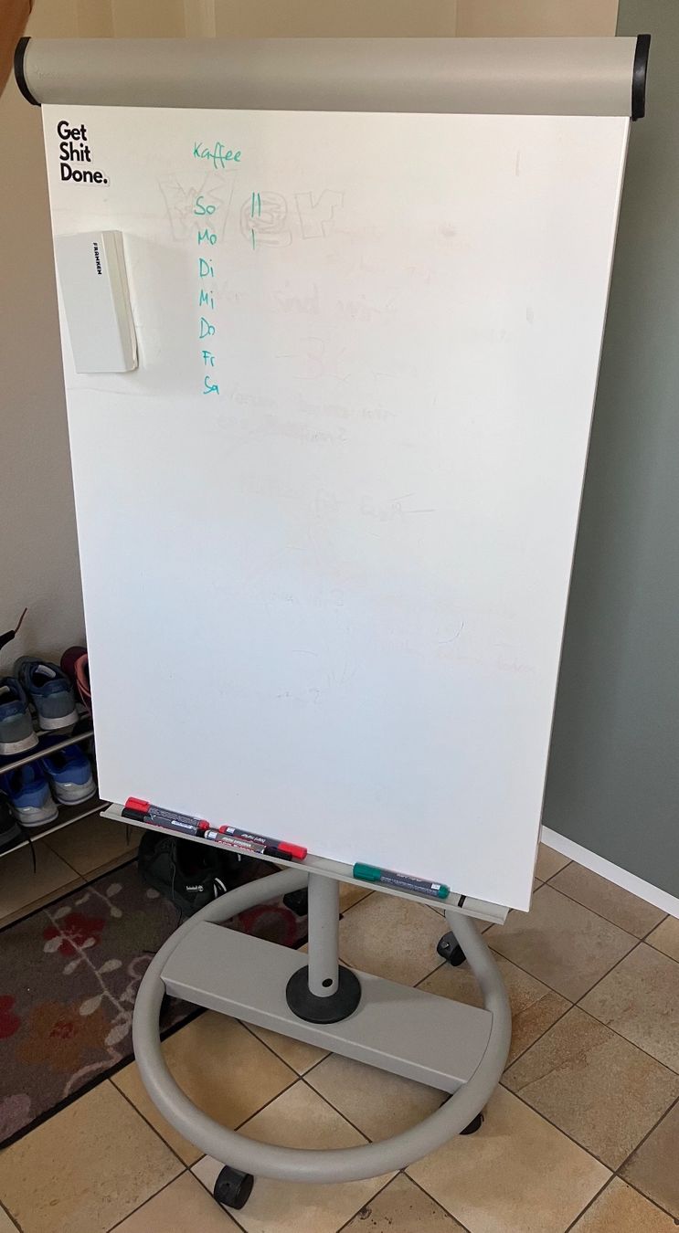 Lavagne: Grosses Flipchart/Whiteboard mit Rollen, höhenverstellbar – Usato da Oberwil BL venduto da ste_y6dr