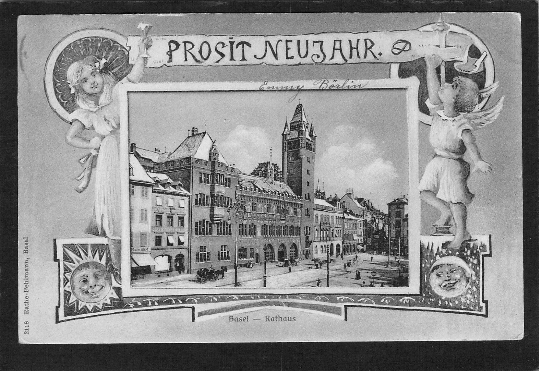 Cartoline postali: #Basel , Rathaus , gel. 1905 – Usato da Reichenburg venduto da Pipo-67