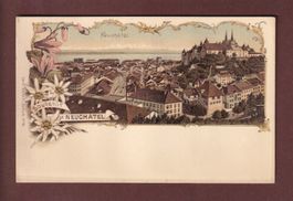 Souvenir de NEUCHÂTEL - Litho Künzli
