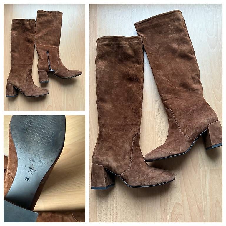 Damenschuhe: Wildleder Stiefel Damen Grösse 39 – Gebraucht aus Basel von lau_d2g8