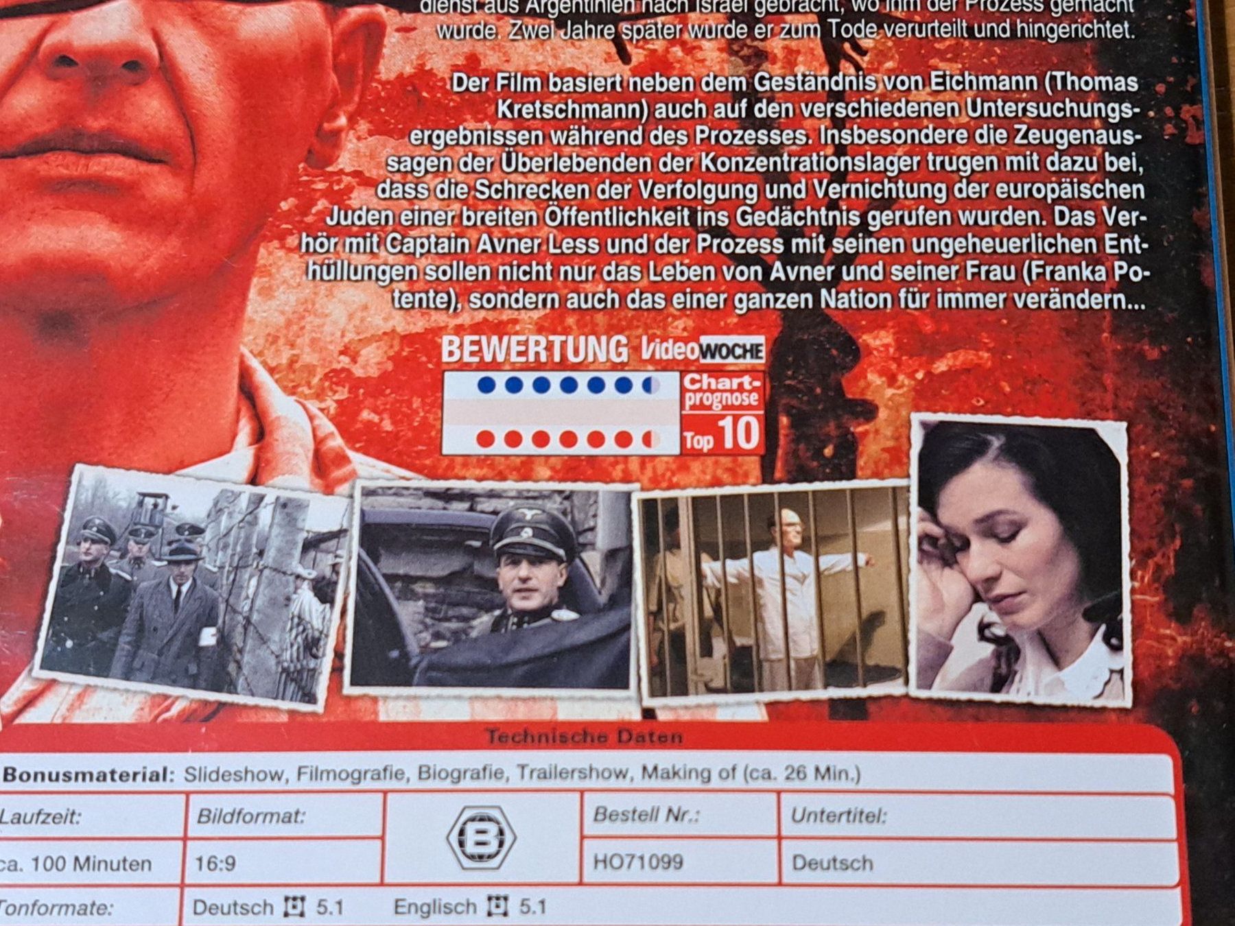 Tous les DVDs: Blu-ray EICHMANN mit Thomas Kretschmann und Franka Potente – Neuf (Voir description) à Unterseen par Kanica 3