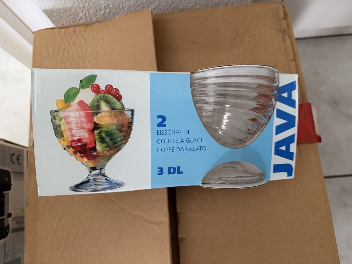Verres: 16 Eisschalen Java Glas 3 dl neu in Originalverpackung – Neuf avec emballage d'origine à Oberbuchsiten par Leopard95