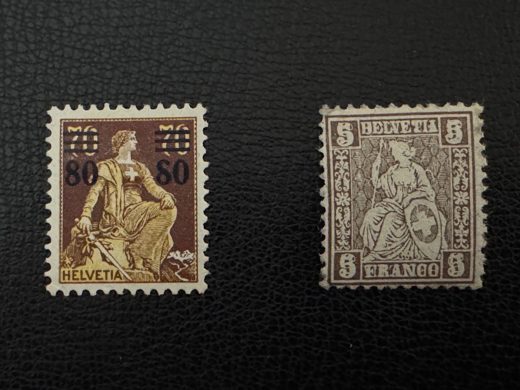 Alle Briefmarken: Freimarken, 2 Abarten, ungebraucht – Gebraucht aus Stallikon von HILDECH1