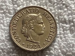 10 centimes/rappen 1924 Abart
