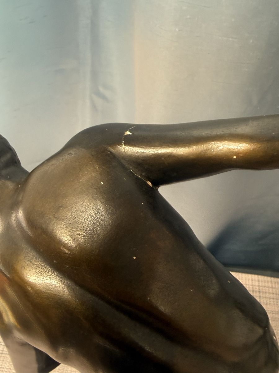 Sculture & Statue: Diskuswerfer / Athletenfigur, bronziert, ca. 40 cm – Usato da Grenchen venduto da swiss.antiques 5