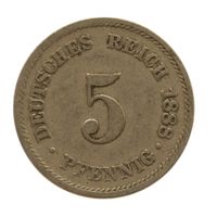 Deutschland Kaiserreich 5 Pfennig 1888 A