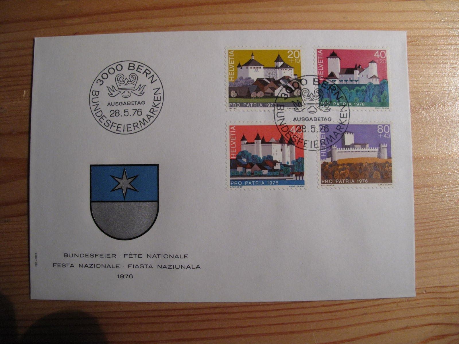 Alle Briefmarken: Pro Patria 1976 FDC – Gebraucht aus Wil SG von fva01
