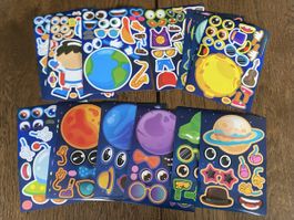 Sticker Set Weltraum Motive zum Basteln neu 15 Stück