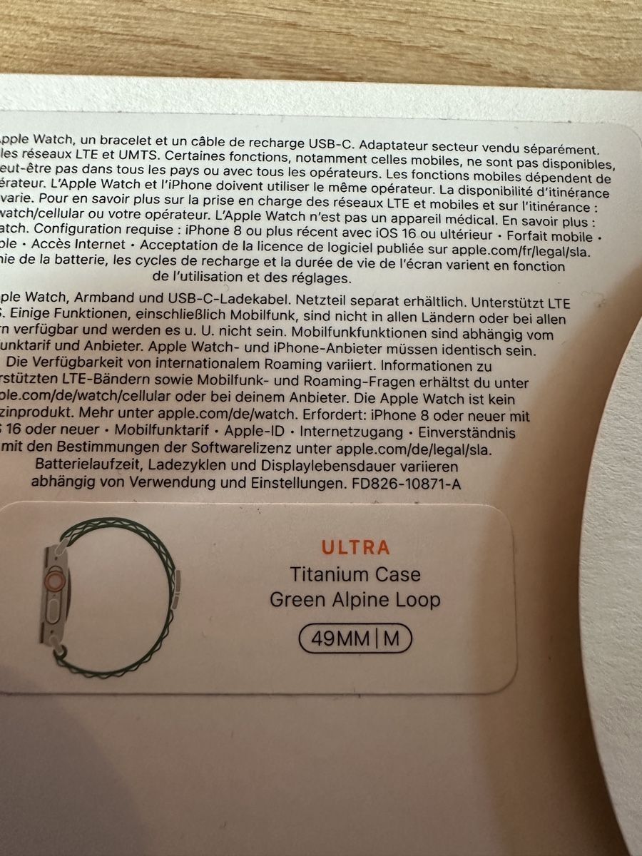 Apple Smartwatch: Apple Watch Ultra, 49mm – Usato da Düdingen venduto da kleidungsmarktplatz 6